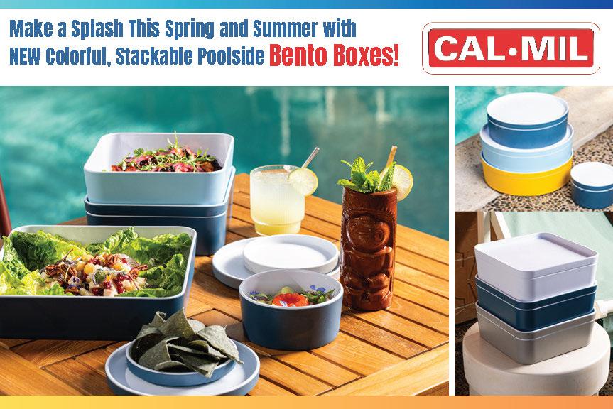 Make a Splash This Spring and Summer with Cal-Mil’s NEW Colorful, Stackable Poolside Bento Boxes!